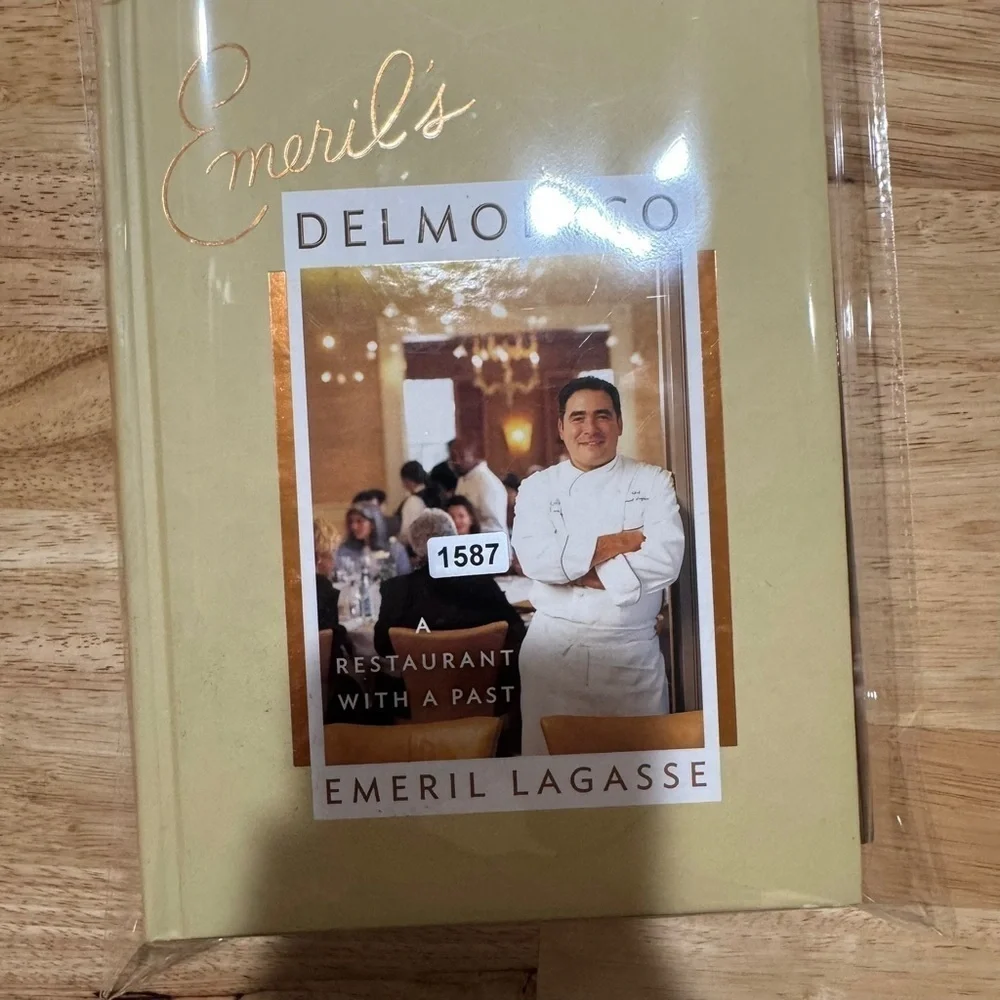 Emeril Lagasse Cookbook Set - Autographed Cream and Black
